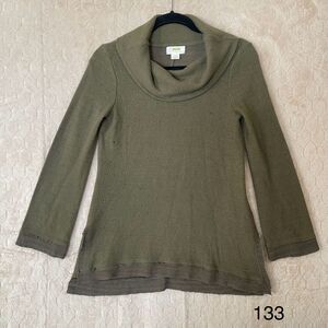 Maeve Anthropology‎ Olive Green Cowl Neck Tunic Sweater Soft Sz XS
